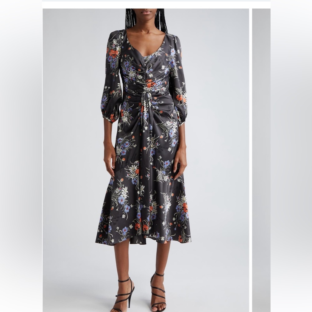 NWT Cinq a Sept Floral Black Dress